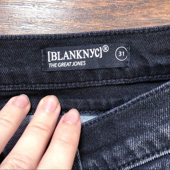 Blank NYC • The Great Jones two tone skinny jeans high rise Aquarius wash black - Picture 7 of 12